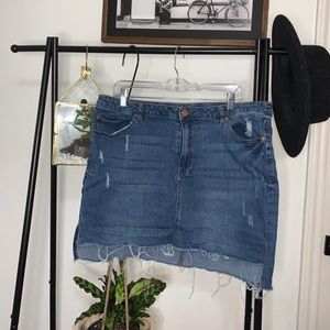 Denim mini skirt